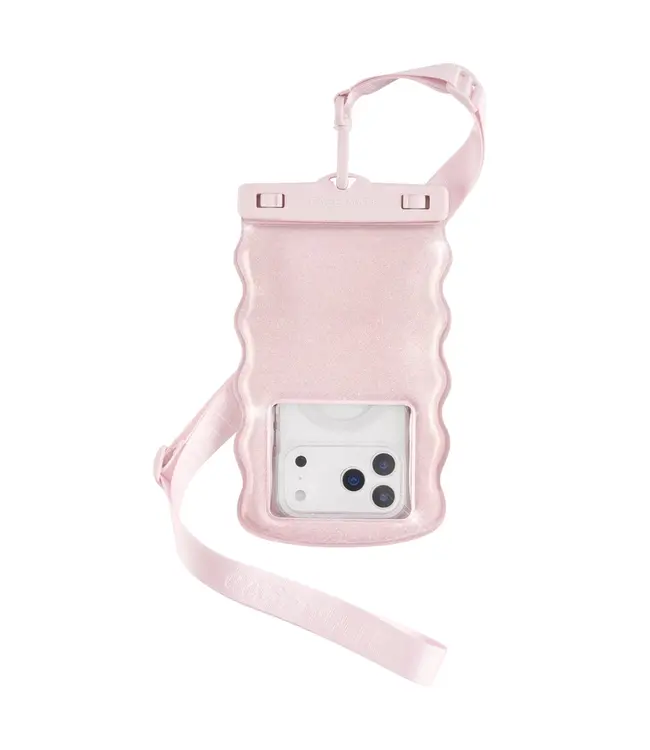 Case-Mate Ballet Pink Wavy Waterproof Floating Phone Pouch