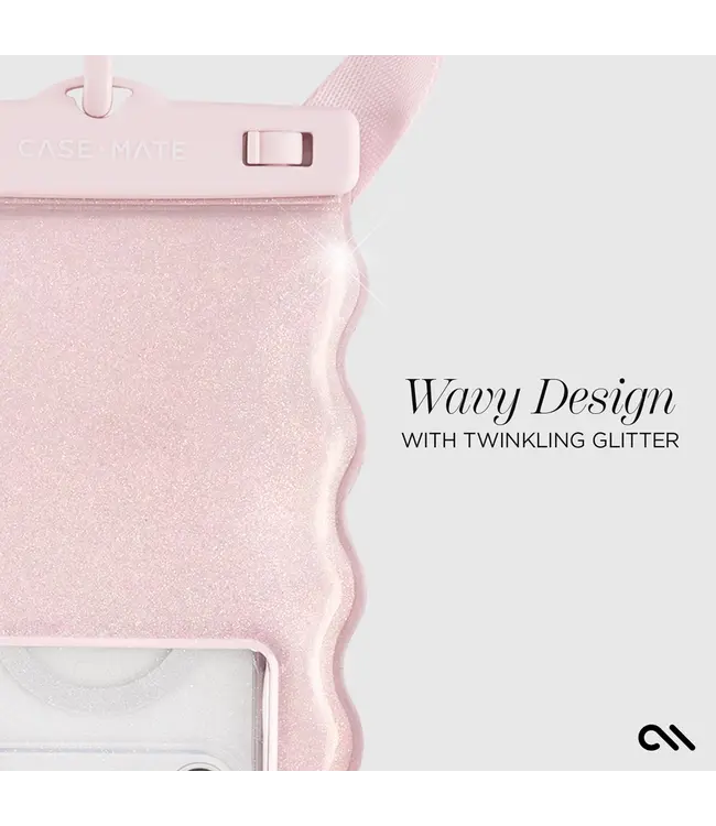 Case-Mate Ballet Pink Wavy Waterproof Floating Phone Pouch