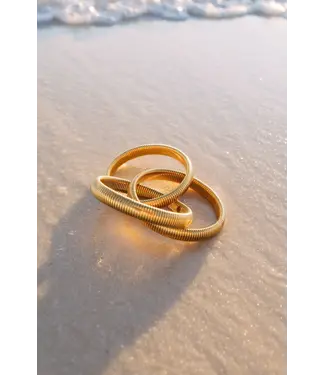 BELJOY Triple Stack Gold Bracelets