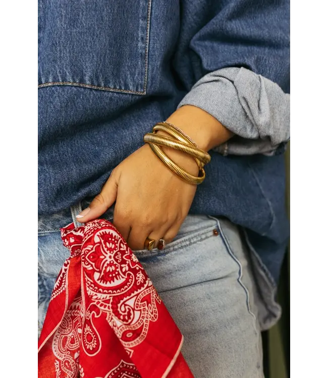 Triple Stack Gold Bracelets