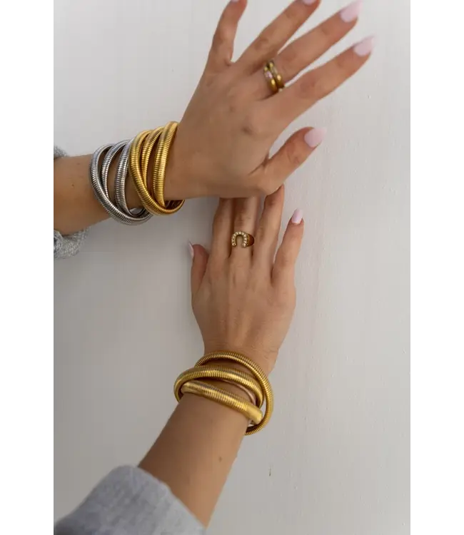 Triple Stack Gold Bracelets