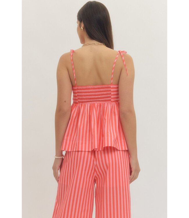 Kylee Orange Striped Top