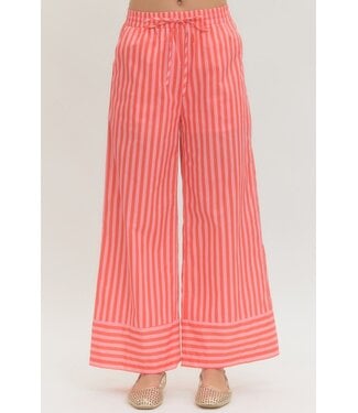 Entro Kylee Orange Striped Pants