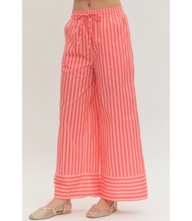 Kylee Orange Striped Pants