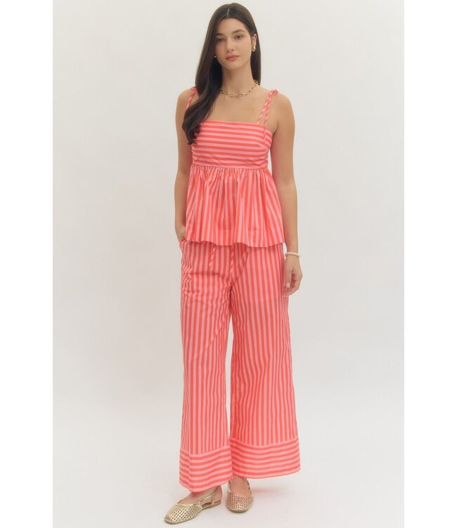 Kylee Orange Striped Pants