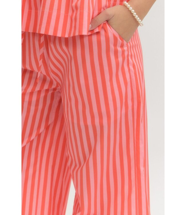 Kylee Orange Striped Pants