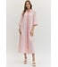 Polly Pink Striped Midi Dress