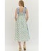 Molly White Botanical Midi Dress