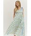 Molly White Botanical Midi Dress