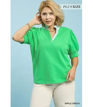Aubry Apple Green French Terry Top
