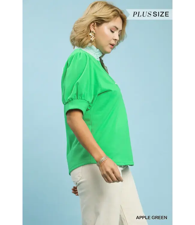 Aubry Apple Green French Terry Top