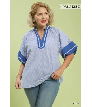 Bonita Blue Striped Top