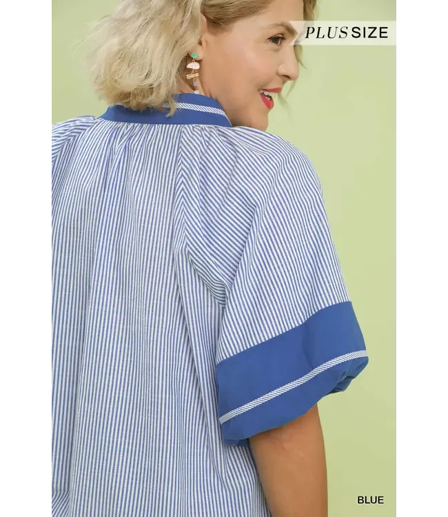 Bonita Blue Striped Top