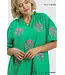 Kenlie Kelly Green Floral Embroidered Dress