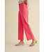 Joni Berry Pink Wide Leg Cropped Pants