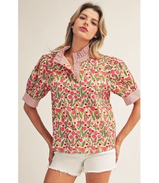 Jodifl Samantha Red Floral Top