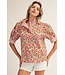 Samantha Red Floral Top