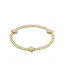 Enewton Signature Cross Gold Pattern 3mm Bead Bracelet