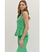 Willow Green Gingham Peplum Top