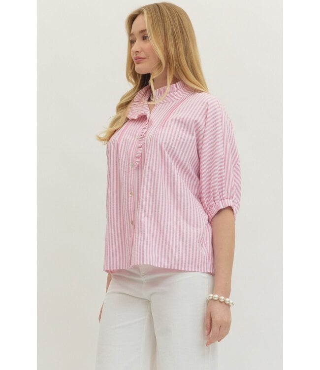 Sylvie Pink Striped Top