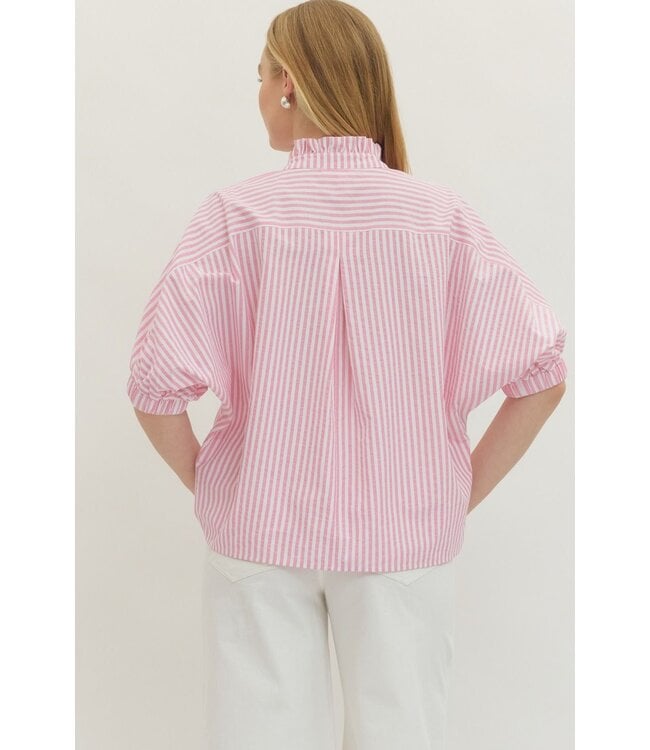 Sylvie Pink Striped Top