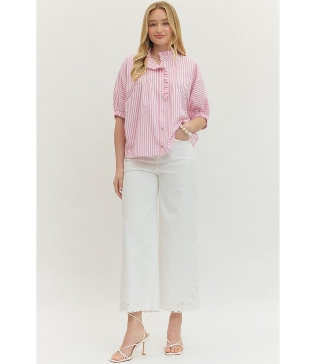 Sylvie Pink Striped Top