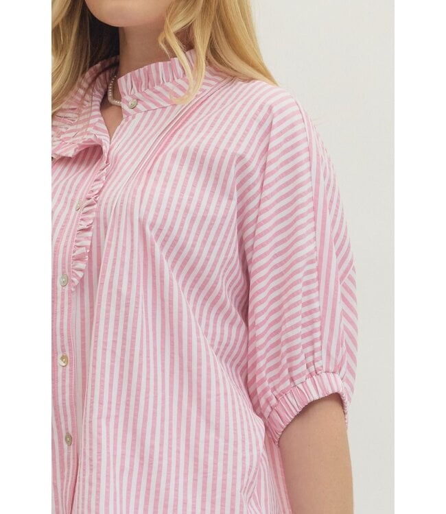 Sylvie Pink Striped Top