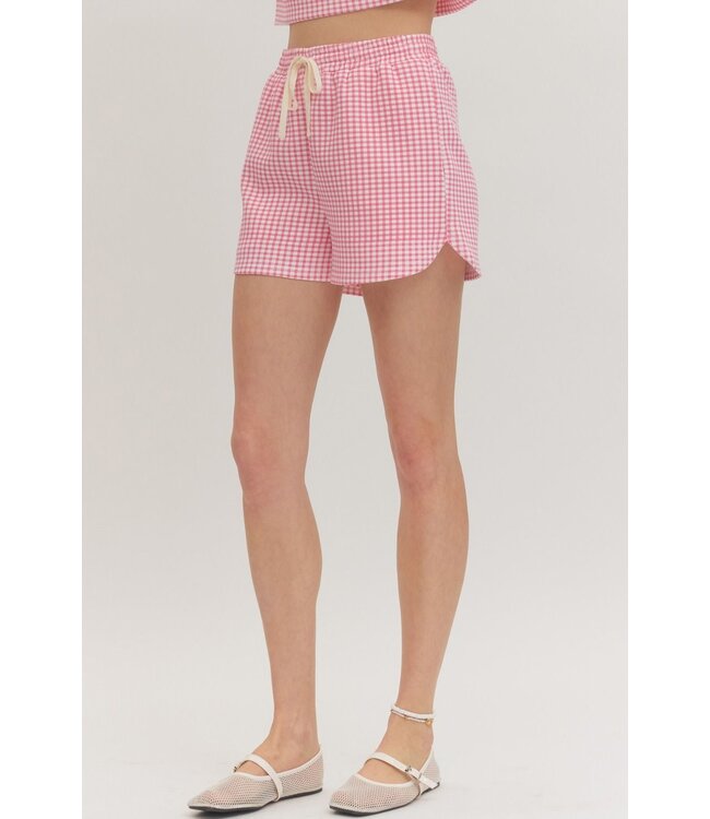 Ivy Pink Gingham Shorts