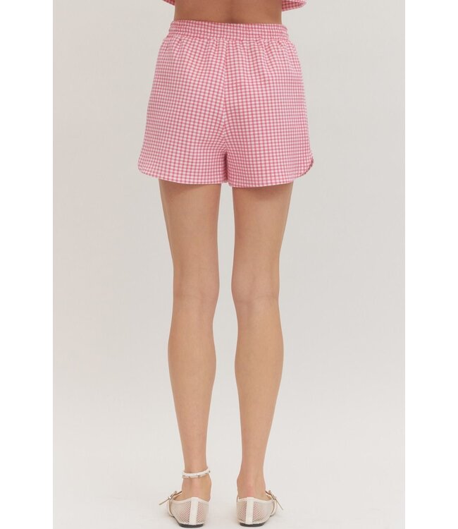 Ivy Pink Gingham Shorts