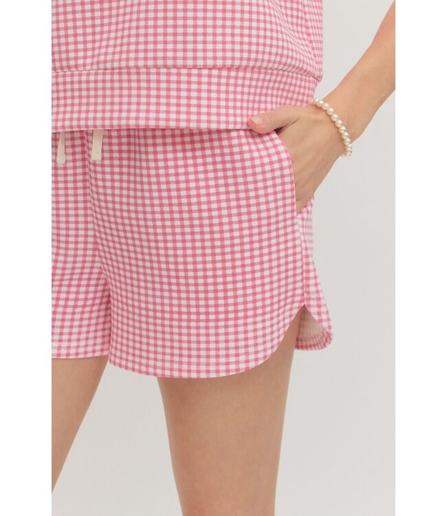 Ivy Pink Gingham Shorts