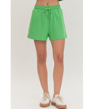 Entro Isla Green Floral Embroidered Shorts