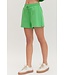 Isla Green Floral Embroidered Shorts