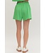 Isla Green Floral Embroidered Shorts