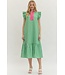 Michelle Green Gingham Midi Dress