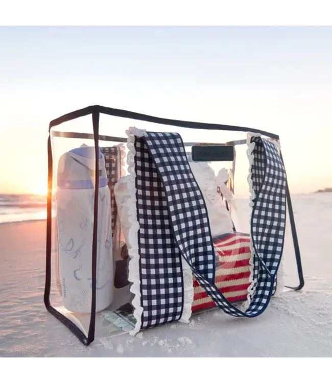 Case-Mate Navy Gingham Jelly Tote