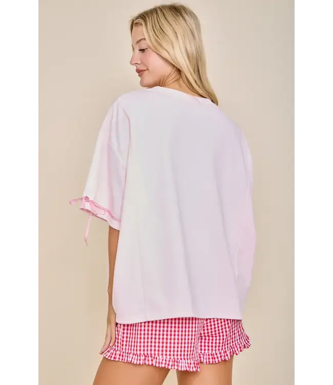 Patty Pink Patriotic Ribbon Patch Top