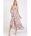 Ann-Clair Lavender Flower Maxi Dress