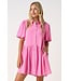 Payton Bubblegum Shirt Dress