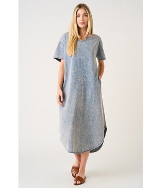 Mittoshop Lauren Cloud Denim Mineral Wash Maxi Dress