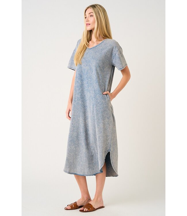 Lauren Cloud Denim Mineral Wash Maxi Dress