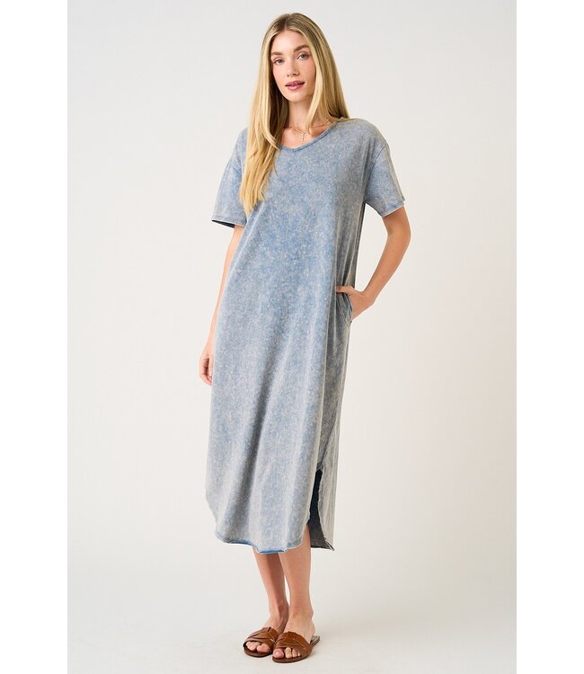Lauren Cloud Denim Mineral Wash Maxi Dress