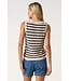 Carly Navy Striped Sweater Vest Top