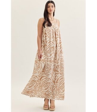 Entro Emma Tan Midi Dress