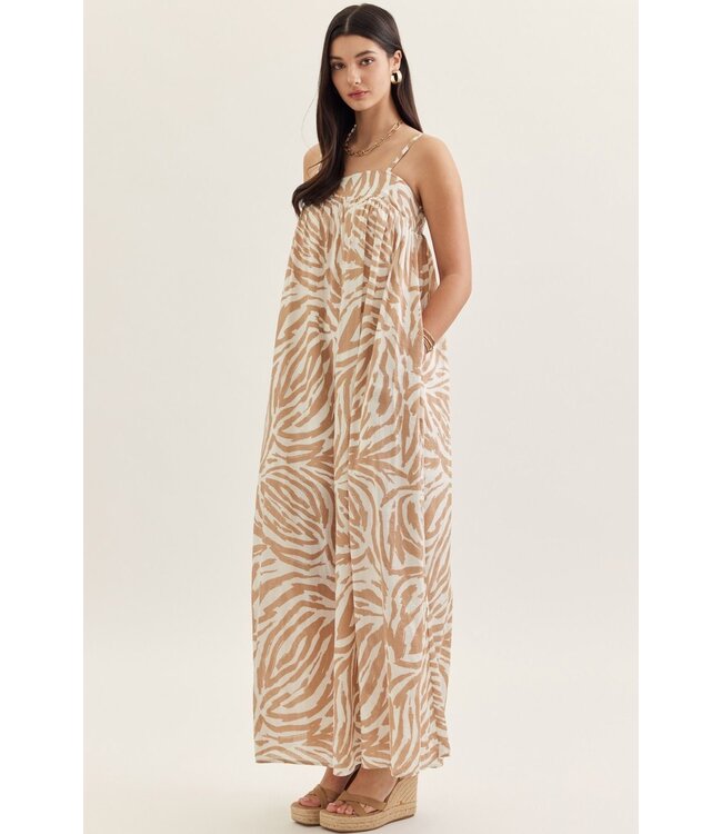 Emma Tan Midi Dress