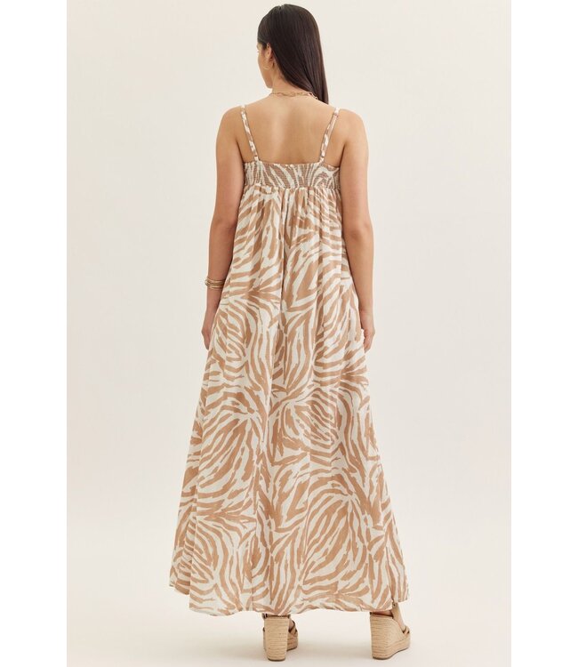 Emma Tan Midi Dress