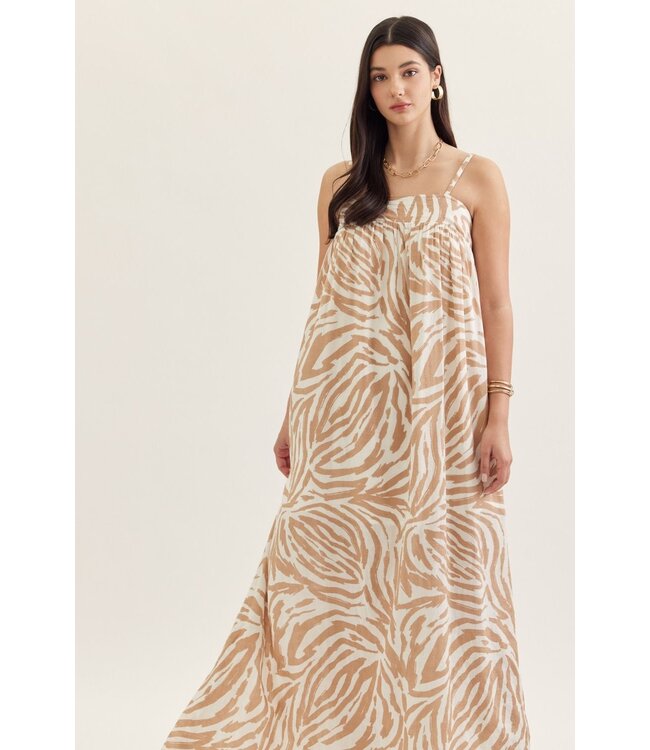 Emma Tan Midi Dress
