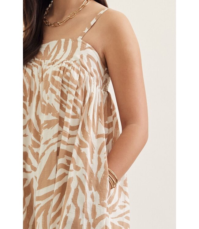 Emma Tan Midi Dress