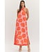 Winnie Pink Shell Halter Maxi Dress