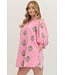 Arora Pink Embroidered Dress