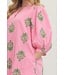 Arora Pink Embroidered Dress